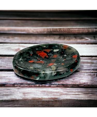 Opalite Crystal Worry Thumb Stone - Natural Healing for Calming Meditation, Reiki, and Stress Relief (African Blood Stone) - Buy Online on GoSupps.com