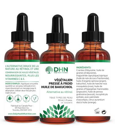 Vegan Cold Pressed Bakuchiol Moisturizing Facial Oil + Rose Hip Abyssinica Argan & Sea Buckthorn Plant Oils Vitamin E & C. Bakuchiol is Nature's Non-Irritating Retinol Alternative. Dry-Skin Defence 100% Preservative Free Sensitive Skin Safe. Made in Canad - Buy Online on GoSupps.com