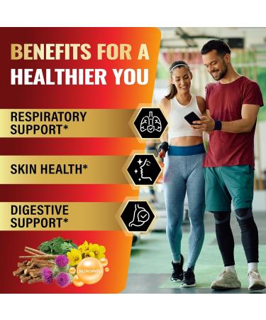 Tenmido 10in1 Chlorophyll Liquid Drops with Mullein Milk Thistle Dandelion Burdock Root Moringa Neem Aloe Vera Peppermint and Ginger - 30 Days Supply - 1 FL Oz - Buy Online on GoSupps.com