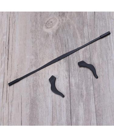 Rosenice 5PCs Silicone Glass Cord Sunglasses Retainer for Kids - Anti-Slip Elastic Eyewear Holder with Ear Hooks - Dark Blue & Black - Buy Online on GoSupps.com