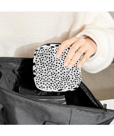 Black White Doodle & Dots Period Pouch - Portable Tampon Storage Bag for Teens - Feminine Product Organizer & First Period Gift - Multicoloured - Buy Online on GoSupps.com