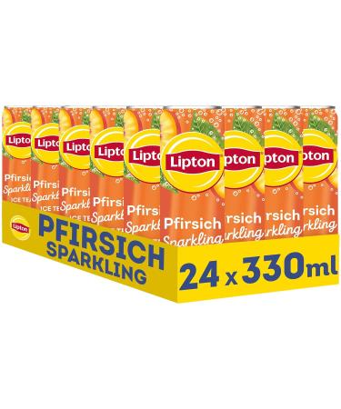 Buy Lipton Ice Tea Sparkling Peach - 24 Pack (330ml) | Refreshing Iced Tea with Peach Flavor | International Shipping Available - Buy Online on GoSupps.com