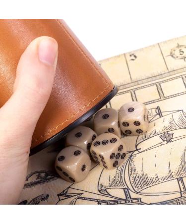 Brybelly Liar's Dice Game Set - Classic Family Bluffing Game with Leather Cups and Custom Dice - Buy Online on GoSupps.com