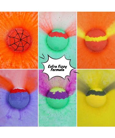 Superhero Bath Bombs for Kids - Set of 6 Handmade Fizzies Moisturizing Bubble Formula - Kids Bath Bombs - Bath Bombs for Boys - Bath Bombs - Perfect for Birthday Christmas Easter Halloween - Buy Online on GoSupps.com