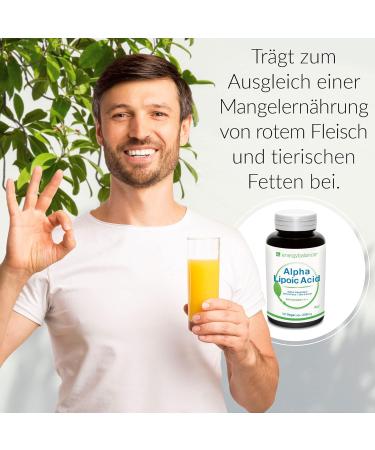 EnergyBalance Alpha Lipoic Acid Capsules - Vegan & Gluten-Free Antioxidants - 180 VegeCaps 250mg - Buy Online on GoSupps.com