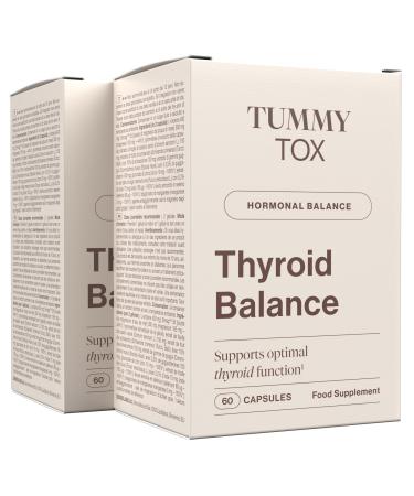 Thyroid Balance | Hormone Free | Magnesium, L-Tyrosine, Iodine, Selenium, Sacred Basil, Schisandra, Zinc, Manganese and Guggul | 120 Capsules | Tummy Tox