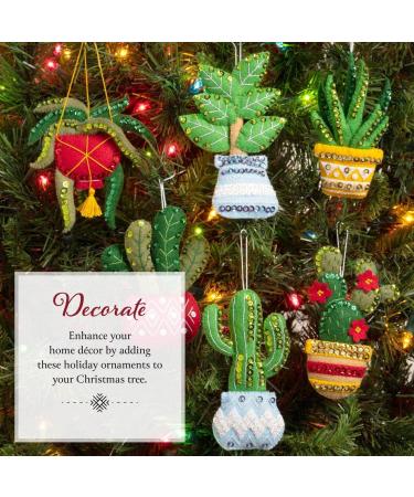 Bucilla House Plants Felt Ornament Making Kit - Set of 6, DIY Needlepoint Arts & Crafts - 89634E - Buy Online on GoSupps.com