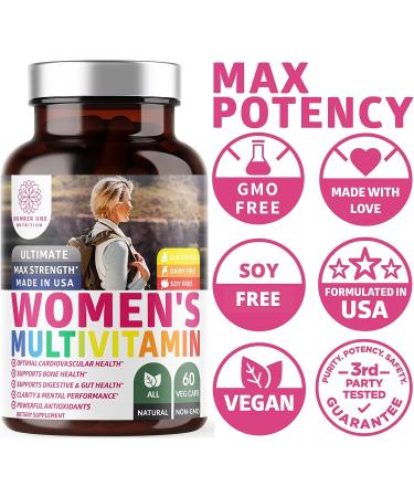 N1N Premium Daily Multivitamins for Women 30+ - Immunity and Energy Boost with 30+ Potent Vitamins, Minerals, and Herbs - 60 Veg Caps - Buy Online on GoSupps.com