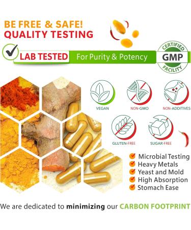 Herbpy 7in1 Turmeric and Cayenne Pepper Supplement - Digestion Immune Brain & Heart Health Support with Ceylon Ginger Garlic Beetroot - 2Pack60 - Buy Online on GoSupps.com