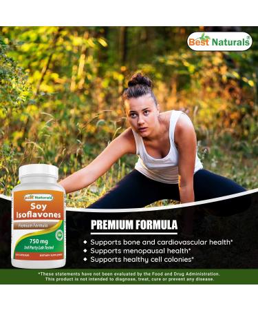 Best Naturals Soy Isoflavones for Women 750mg Capsules - 120 Count (Pack of 1) - Buy Online on GoSupps.com
