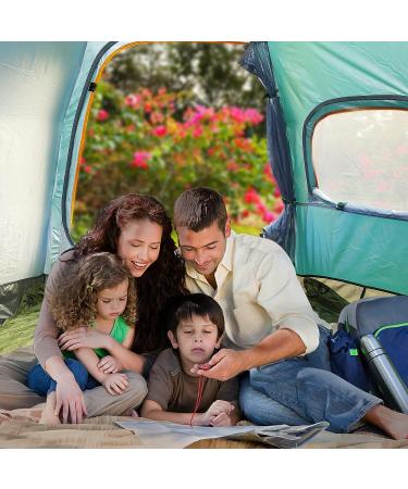 RLAIRN 4 Person Waterproof Camping Tent | Pop Up Instant Family Tent with Windproof Ropes | Ultralight & Anti-UV | Ideal for Camping, Hiking, Outdoor Activities | Green - Buy Online on GoSupps.com
