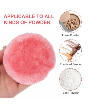 Sibba Large Fluffy Powder Puff Set - 2 Ultra Soft Washable Velour Makeup Tools with Golden Bow | Reusable Face Cushions for Women | Ideal for Wet & Dry Application - Buy Online on GoSupps.com