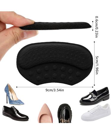 WLLHYF Heel Pads 2 Pairs - Self-Adhesive Shoe Repair and Anti-Slip Grips for Men and Women - Black - Buy Online on GoSupps.com