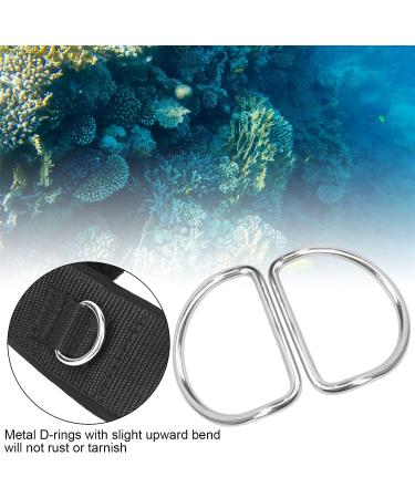 BuyWeek Diving Weight Belt D Rings - 2Pcs Stainless Steel Bent Diving D Rings for 2.0 Webbing Weight Belt | Outdoor Activities Accessory - Buy Online on GoSupps.com