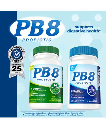 Nutrition Now PB 8 Probiotic Acidophilus Dietary Supplement for Men and Women, 120 Count - Buy Online on GoSupps.com
