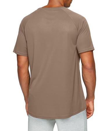 Men's Brown Dry Fit Short Sleeve T-Shirt - 3XL | Lightweight Crewneck Tee for Workout & Casual Wear - Buy Online on GoSupps.com