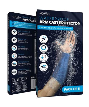 Box of 5 Reusable Waterproof Shower Arm Cast Cover Protectors Half Arm - Buy Online on GoSupps.com