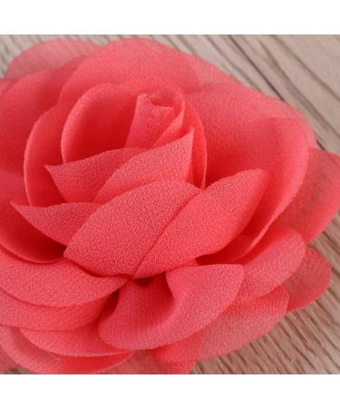 Frcolor 20pcs 3D Rose Flower Hair Clip Set - Chiffon Rose Clips for Women and Girls - Buy Online on GoSupps.com