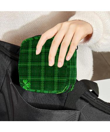 St. Patrick's Day Menstruation Pad Bag with Zipper | Women's Napkin & Tampon Storage Bags - Buy Online on GoSupps.com