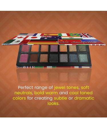 Ccolor Cosmetics Around The World 21-Color Eye Shadow Palette - Matte & Shimmer Shades - Long-Lasting Travel-Size Makeup - Buy Online on GoSupps.com