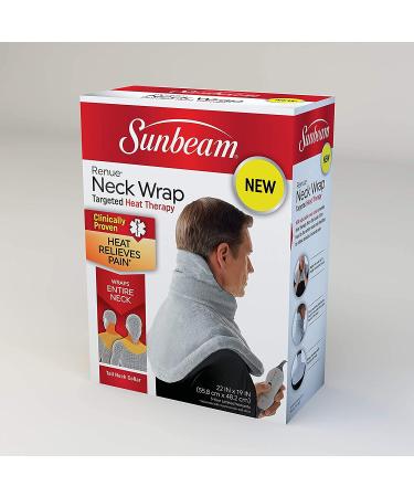 Sunbeam Neck & Shoulder Heating Pad - Auto Shut Off, Moist Heat Option - 22x19 Grey - Buy Online on GoSupps.com