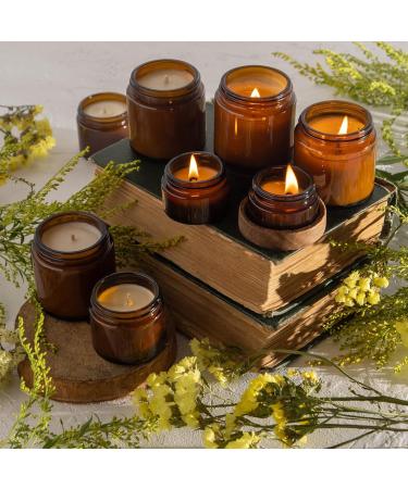 Yishik 4 oz Amber Glass Round Jars with Black Lids 6 Pack Empty Cosmetic Jars Face Cream Storage Containers for Powder Lotion Beauty Products Travel Favors Amber-4oz - Buy Online on GoSupps.com