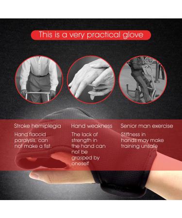 Biange Finger Splint Brace - Rehabilitation Gloves for Elderly Stroke Recovery & Hand Training - Black - Buy Online on GoSupps.com