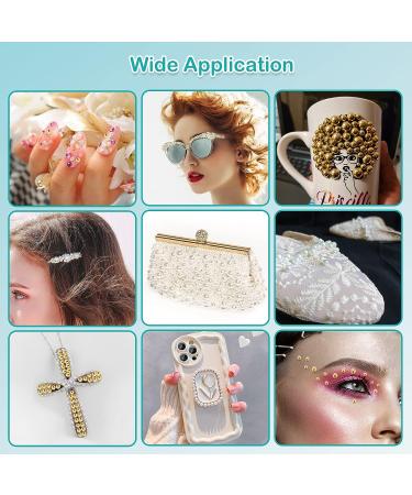 5600 PCS Nail Art Pearls Flatback Pearls - Gold, Silver, Beige, White - Nail Gems with Brushes, Pencil, Tweezer - For Nail Art, Makeup, Crafts - Buy Online on GoSupps.com