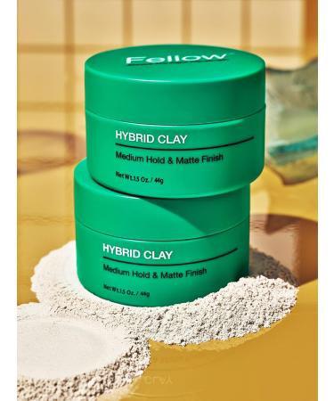 Fellow Barber Hybrid Clay - Premium Water-Based Hair Clay for Medium Hold & Matte Finish | 100% Natural Paraben & Cruelty Free - 1.5 oz - Buy Online on GoSupps.com