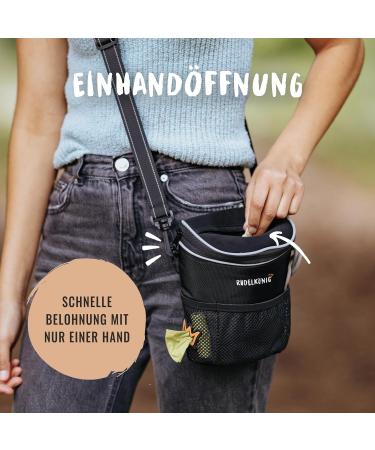 Rudelknig Dog Treats - Versatile Walk Bag for Training & Poop Bag Dispenser - Basic Black - Buy Online on GoSupps.com