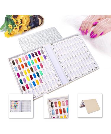 BNG Nail Display Book 120 Color Gel Polish in Gold Leather | Nail Art Salon Design & False Nails Tips Chart - Buy Online on GoSupps.com