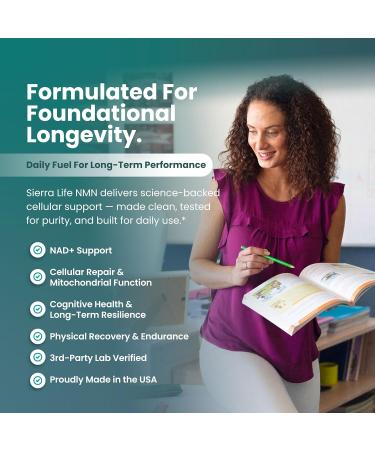 SIERRA LIFE SCIENCES NMN Cellular Performance 500mg Nicotinamide Mononucleotide for NAD+ Support, Cellular Energy & Recovery Longevity & Performance Supplement 90 Capsules (30 Servings) - Buy Online on GoSupps.com