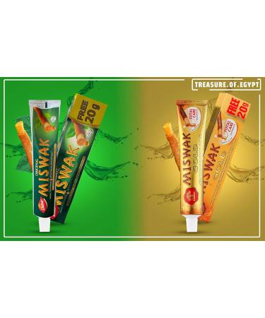 Egypt Natural Miswak Green Sewak Toothpaste | Fresh Breath | 2 X 170 gm | Islamic Dental Care - Buy Online on GoSupps.com