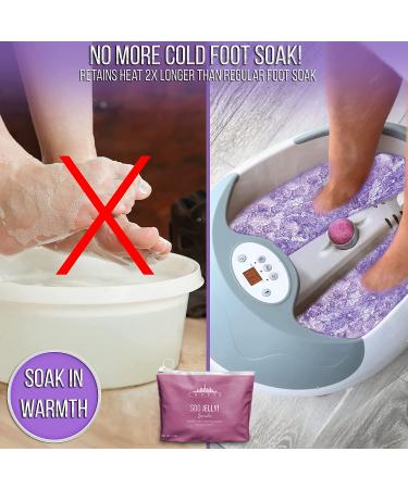 Jelly Pedicure Packs - Moisturizing Lavender Foot Soak for Dry Cracked Feet | Spa Pedi Soak with Salts for Relaxing Sore Feet - Buy Online on GoSupps.com