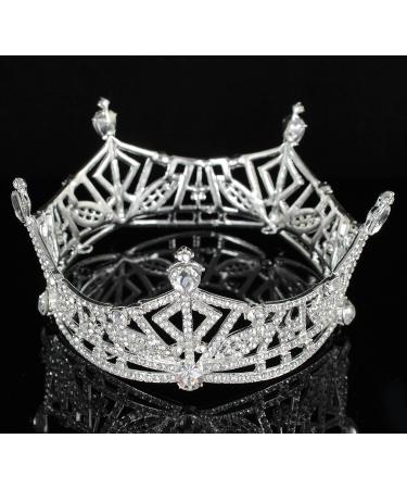 Clear Austrian Rhinestone Miss America Crown Tiara T1299 - Silver-Tone - Buy Online on GoSupps.com