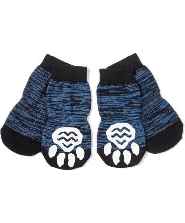 Harfkoko Indoor Anti-Slip Socks for Dogs & Cats | 8 Sizes S to 5XL | Silicone Gel Paw Protection & Traction | Black & Blue - Buy Online on GoSupps.com