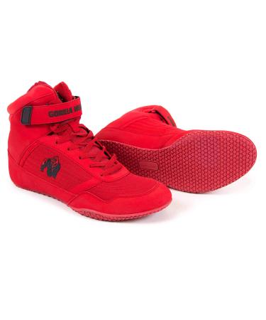 Gorilla Wear - High Tops Black White - Bodybuilding and Fitness Shoes With Logo Easy Comfortable Perfect Perfect For Gym Sport strength training Polyester PU 39 EU Red Black