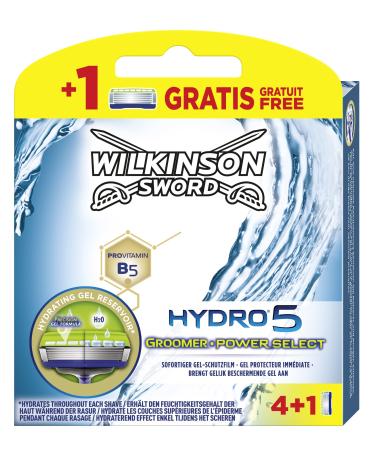 Wilkinson Sword Hydro 5 Groomer / Power Select Razor Blades for Men Razors 4 + 1 Pcs