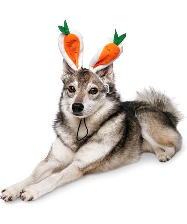 Midlee Carrot Bunny Ears Easter Dog Headband Costume (Small) - Buy Online on GoSupps.com