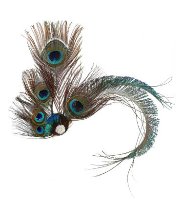1920 Peacock Feather Hair Clip Flapper Peacock Feather Headpiece - Buy Online on GoSupps.com
