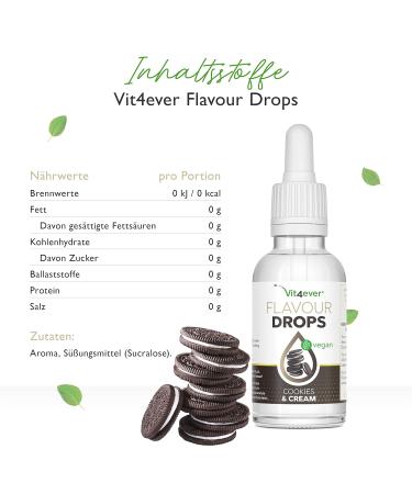 Flavor Drops 3x50ml Bundle - Vanilla Milk Cookies & Cream Honey - Calorie-Free Taste | International Shipping Available - Buy Online on GoSupps.com