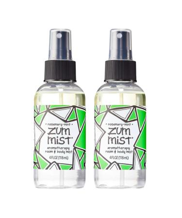 Indigo Wild Zum Mist Room & Body Spray - Aromatherapy Essential Oil Spray - Natural Body Mist & Room Spray - Rosemary-Mint Scent - 4 fl oz (2 Pack)