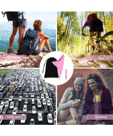 Yagaspantery Portable Urinal for Women - Reusable Pee Help for Camping Festivals & Outdoor Activities - Pink - Buy Online on GoSupps.com