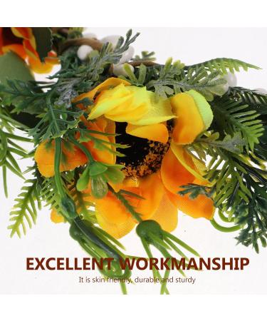 Lurrose Sunflower Wreath Sunflower Crown Floral Flower Crown Hair Accessories for Women Girls - Buy Online on GoSupps.com