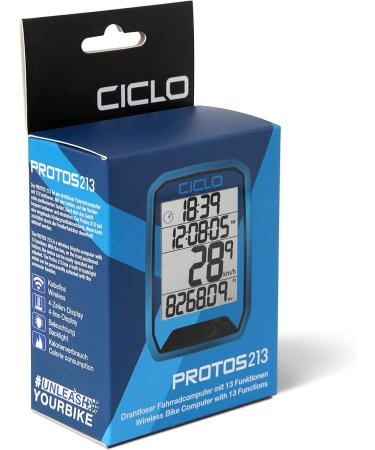 CICLO PROTOS 213 Wireless Bike Computer - 13 Functions Blue | International Shipping - Buy Online on GoSupps.com