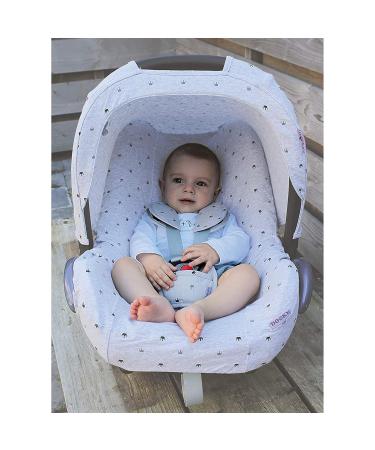 Dooky Universal Pads - Belt Cushion for Baby Seats Strollers & Car Seats - White Dandelion Design (0+ Age 3 & 5-Point Straps) - Buy Online on GoSupps.com