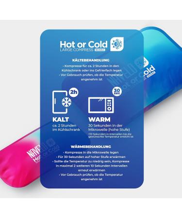 Navelo Cold Warm Compress Set | Large & Small Gel Packs | Reusable Hot & Cold Gel Pack for Cooling & Heating | Soft Touch Comfort - Buy Online on GoSupps.com
