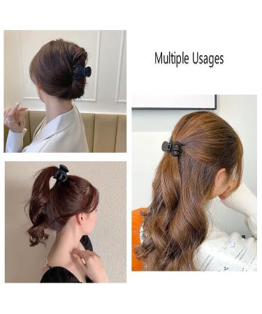 4PCS Ponytail Hair Claw Clips - Anti-Sagging High Ponytail Fixing Hairpins for Women - Frosted Back Head Hair Accessories - Buy Online on GoSupps.com