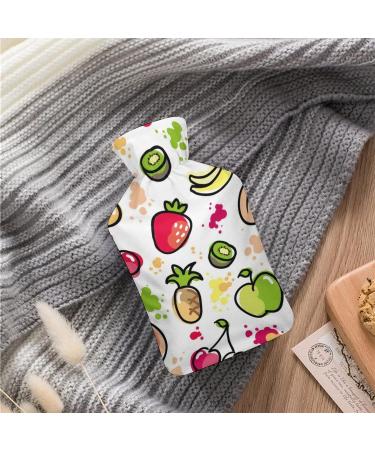 Fruit Hot Water Bottle with Plush Cover - Hand Warmer for Adults & Children | 26.5x15.3cm - International Shipping Available - Buy Online on GoSupps.com