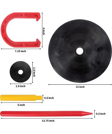 FIELDAY Rubber Horseshoes Yard Game Set - 10 PCS with 4 Horseshoes, 4 Stakes, and 2 Rubber Mats - Outdoor & Indoor Games for Kids - Classic Game for Beach, Backyard, Camping - Buy Online on GoSupps.com